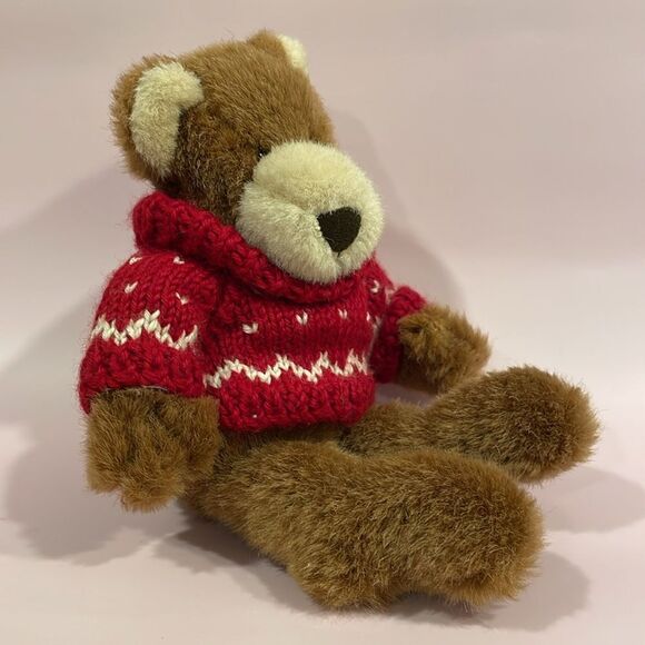 Vintage 1995 Mary Meyer Light Brown Teddy Bear with Red & White Sweater EUC 11” - Picture 4 of 7